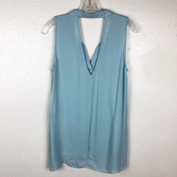 Cloth &‎ Stone Back Cutout Collared Sleeveless Top - Picture 5 of 8